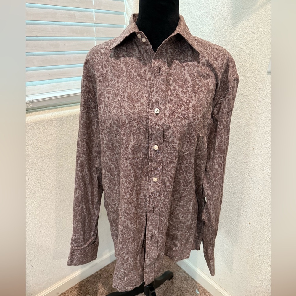 R&G LONDON / NEW YORK ROBERT GRAHAM PAISLEY SHIRT‎ SZ XL